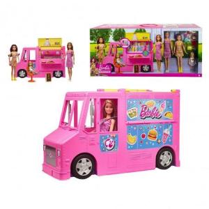 BARBIE CAMPER FOOD TRUCK CON 3 BAMBOLE