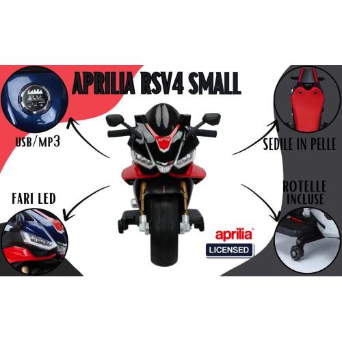 Old Toys - ODTHM3188 - MOTO RIDE ON APRILIA 12 V ROSSO/BLU