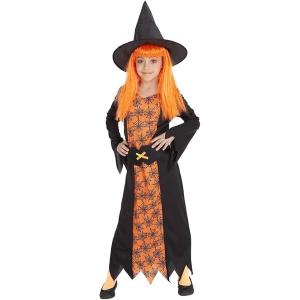 COSTUME STREGA RAGNATELA ARANCIONE INF