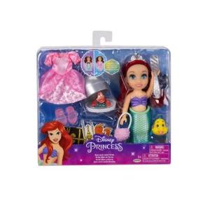 DISNEY PRINCESS BAMBOLE PETITE 15 CM ASSORTIMENTO CON EXTRA FASHION, ARIEL