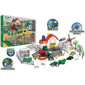 PLAYSET FATTORIA C/ANIMALI E MEZZI R.LIBERA 50 PZ