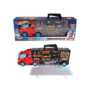 HOT WHEELS - TRANSPORTER 50 CASE CABINA AMERICANA CON 3 AUTO