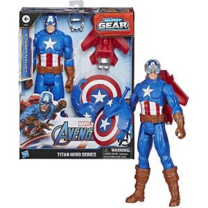 AVENGERS PERSONAGGO 30CM ACCESSORIATO BLAST GEAR - CAPITAN AMERICA