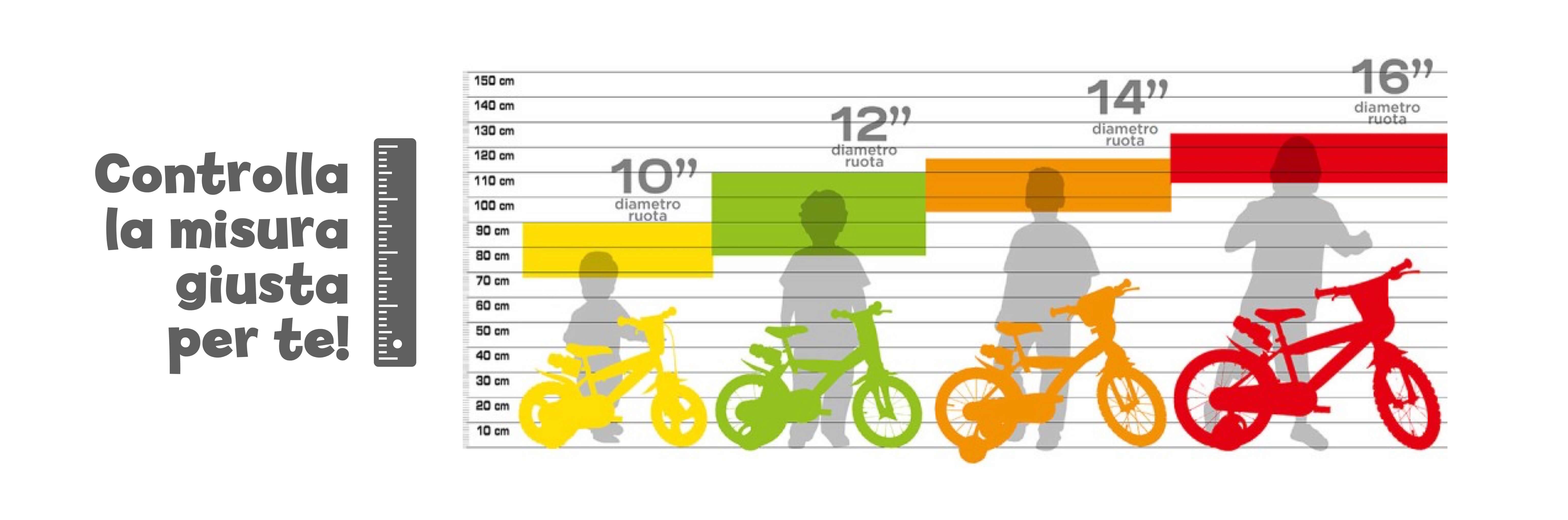misura bicicletta bambino